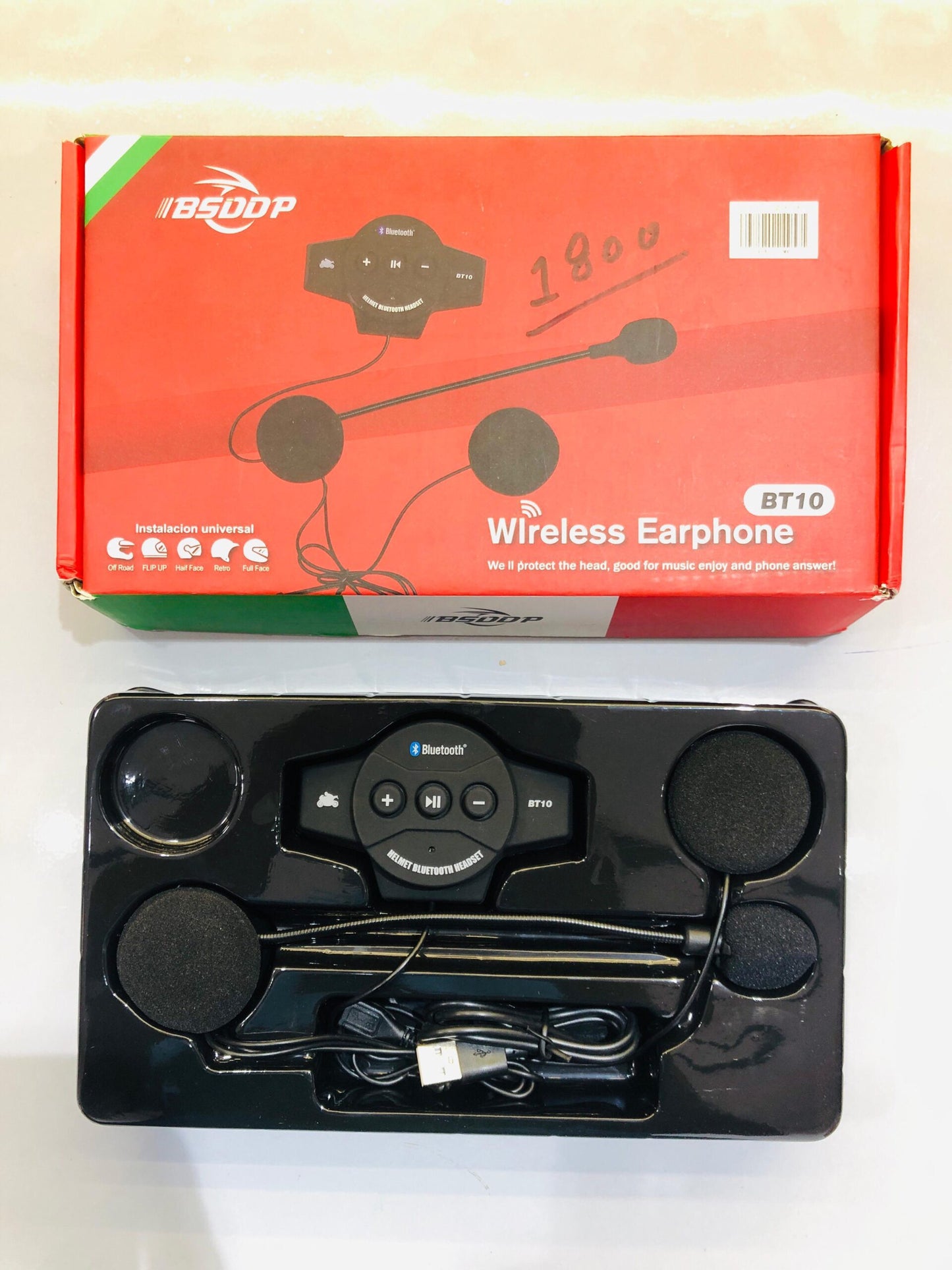 BSDDP BT-10 Motorcycle Helmet Bluetooth Earphone