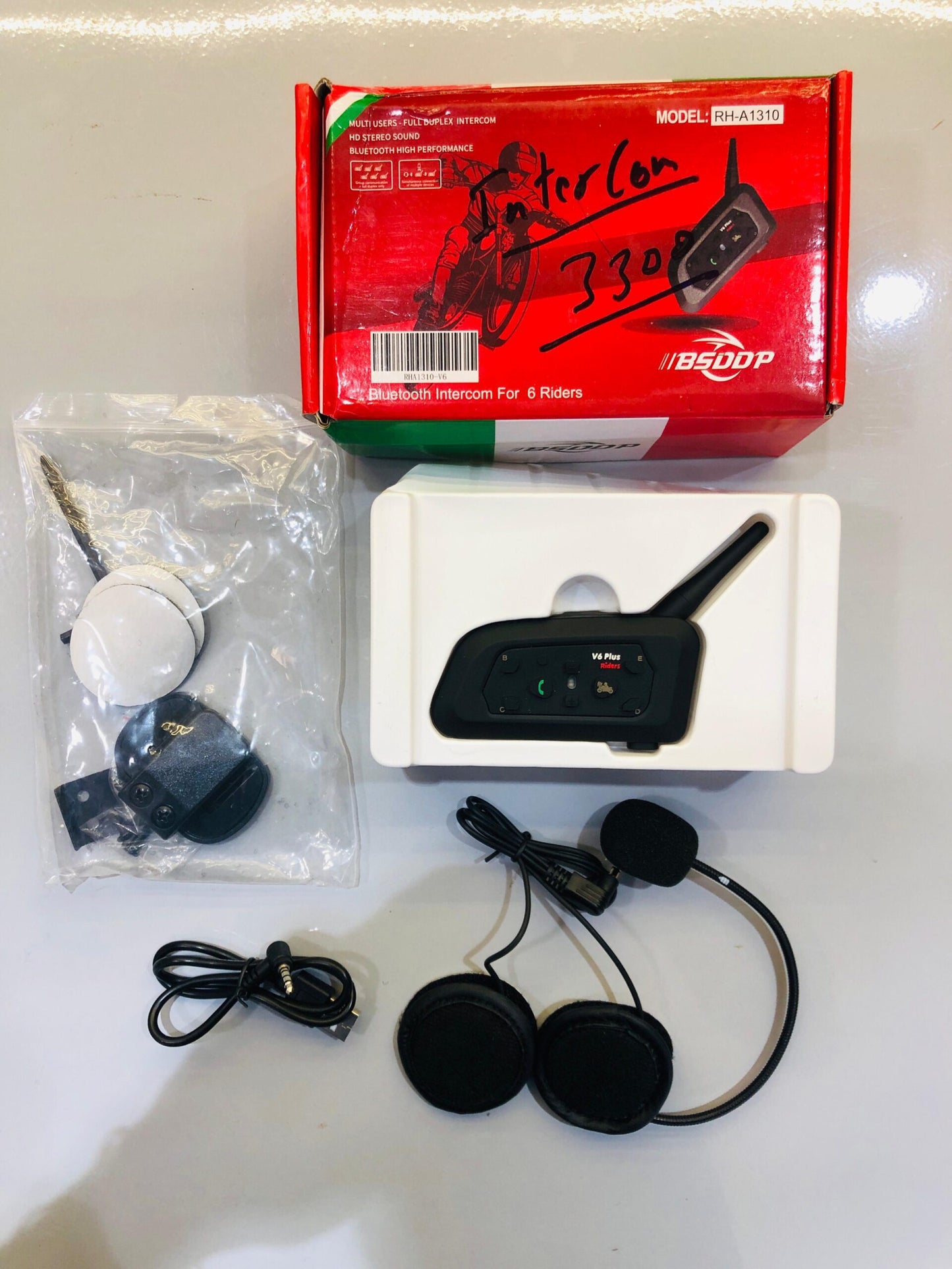 BSDDP Intercom Motorcycle Helmet Bluetooth Earphone