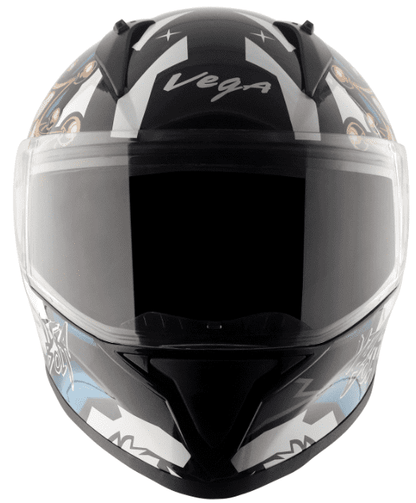 Vega Bolt Crown Men Black Blue Helmet