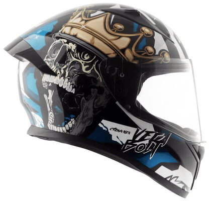 Vega Bolt Crown Men Black Blue Helmet