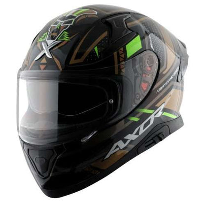 AXOR Apex Tiki Helmet Black Gold Glossy