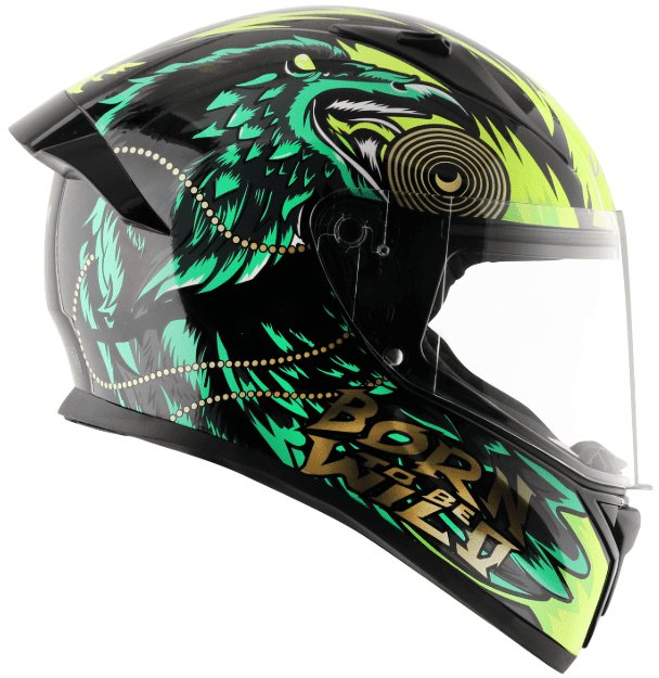 Vega Bolt Wild Black Green Helmet
