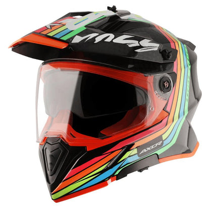 AXOR X-Cross X2 Black Grey Dual Visor Helmet