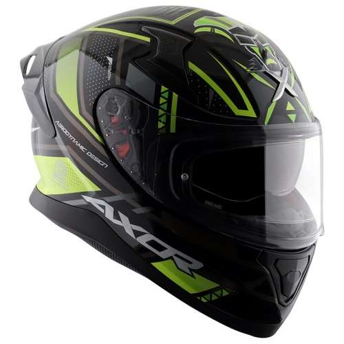 Apex Tiki Helmet Black Neon Yellow Glossy