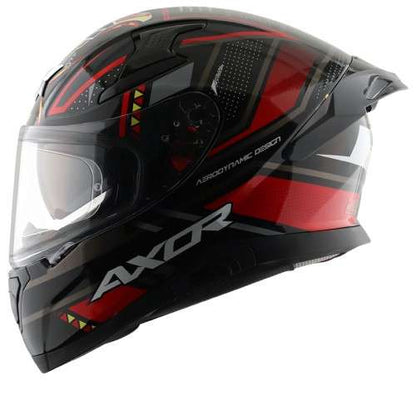 AXOR Apex Tiki Helmet Black Red Glossy