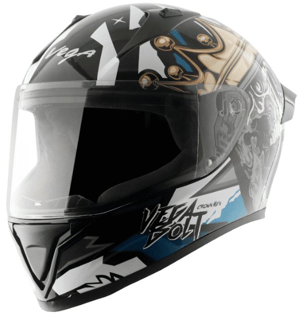 Vega Bolt Crown Men Black Blue Helmet
