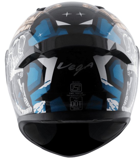 Vega Bolt Crown Men Black Blue Helmet