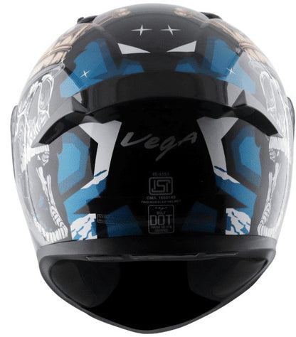 Vega Bolt Crown Men Black Blue Helmet