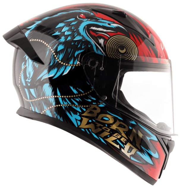 Vega Bolt Wild Black Blue Helmet