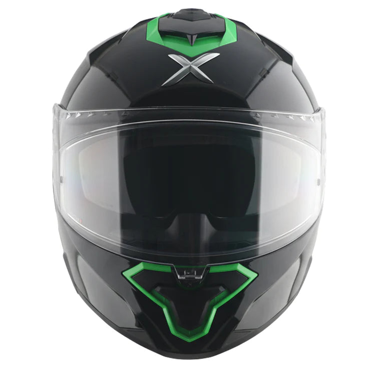 Axor Brutale Corsa Dual Spoiler Black Green Helmet
