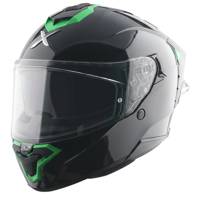 Axor Brutale Corsa Dual Spoiler Black Green Helmet