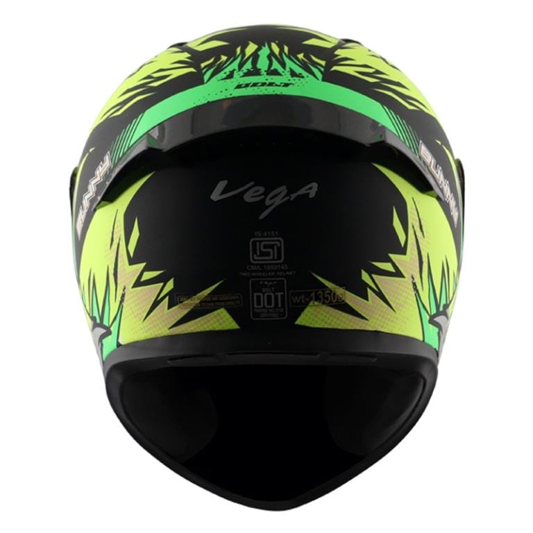 Bolt Bunny Dull Black Neon Yellow Helmet Riders Junction 1 1