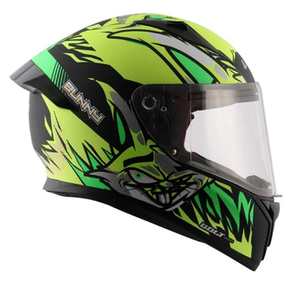 Bolt Bunny Dull Black Neon Yellow Helmet Riders Junction 2 1