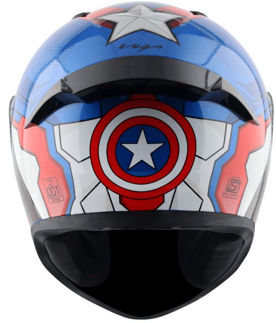 Vega Bolt Marvel Captain America Edition Blue Red Helmet
