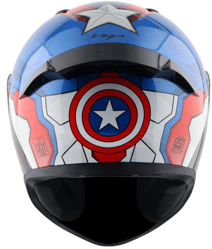 Vega Bolt Marvel Captain America Edition Blue Red Helmet