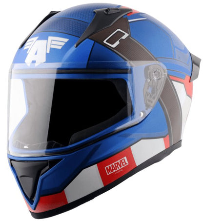 Vega Bolt Marvel Captain America Edition Dull Blue Red Helmet