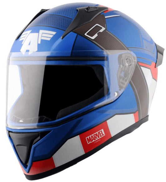 Vega Bolt Marvel Captain America Edition Dull Blue Red Helmet