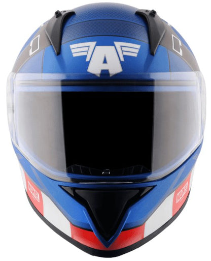 Vega Bolt Marvel Captain America Edition Dull Blue Red Helmet