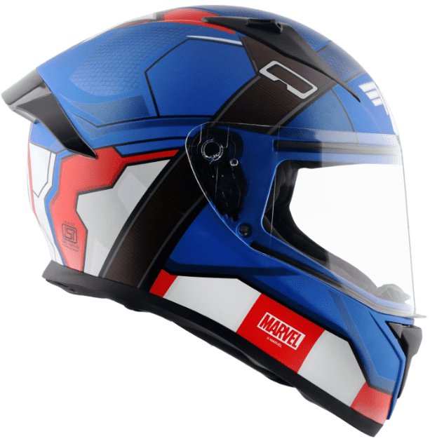 Vega Bolt Marvel Captain America Edition Dull Blue Red Helmet