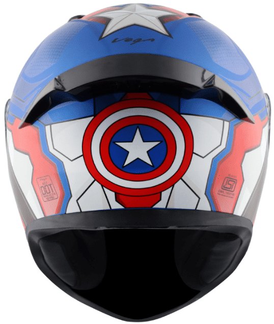 Vega Bolt Marvel Captain America Edition Dull Blue Red Helmet