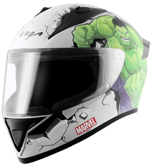 Vega Bolt Marvel Hulk Edition White Green Helmet