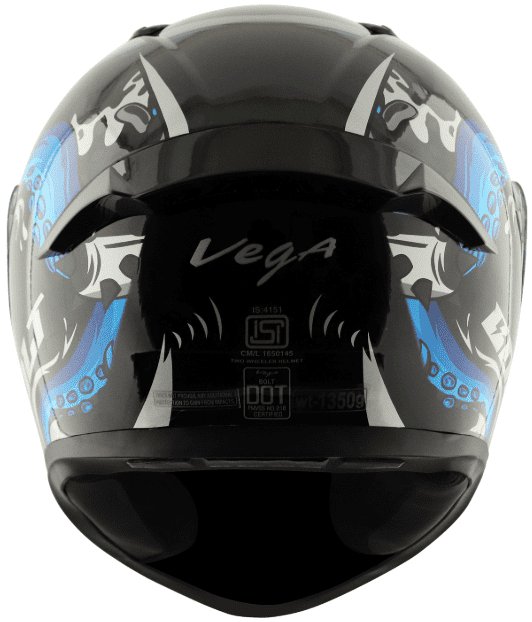Vega Bolt Octopus Black Blue Helmet