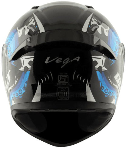 Vega Bolt Octopus Black Blue Helmet