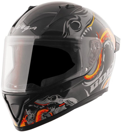 Vega Bolt Octopus Black Orange Helmet
