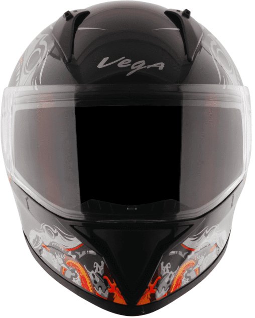 Vega Bolt Octopus Black Orange Helmet