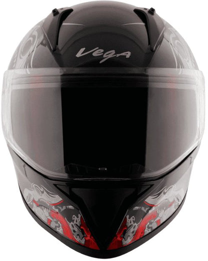 Vega Bolt Octopus Black Red Helmet