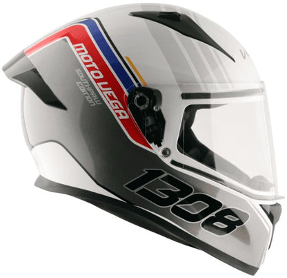 Vega Bolt Southpaw Left Hander White Grey Helmet