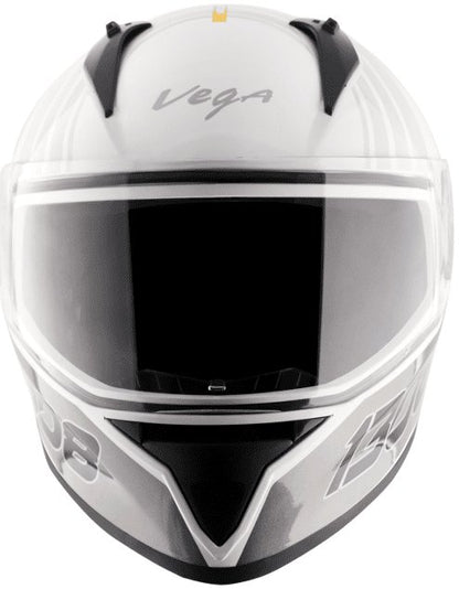 Vega Bolt Southpaw Left Hander White Grey Helmet