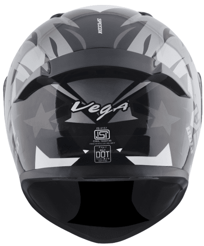 Vega Bolt Speedx Black Grey Helmet
