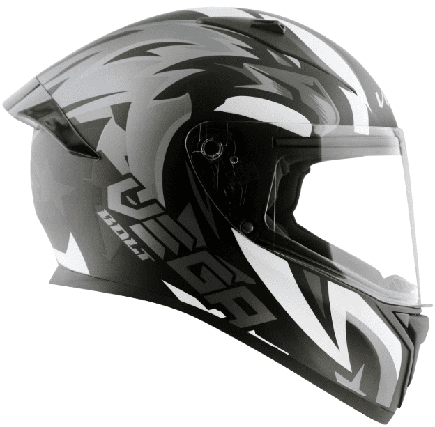 Vega Bolt Speedx Dull Black Grey Helmet