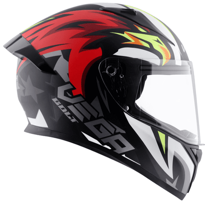 Vega Bolt Speedx Dull Black Red Helmet
