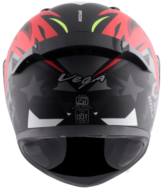 Vega Bolt Speedx Dull Black Red Helmet