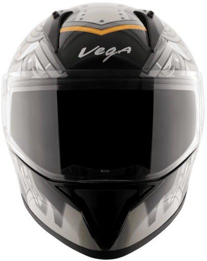Vega Bolt Superhero Black Grey Helmet