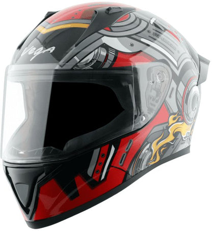 Vega Bolt Superhero Black Red Helmet