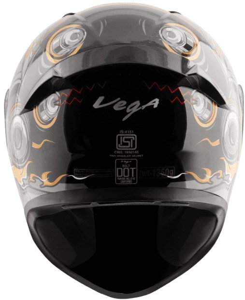 Vega Bolt Superhero Black Red Helmet