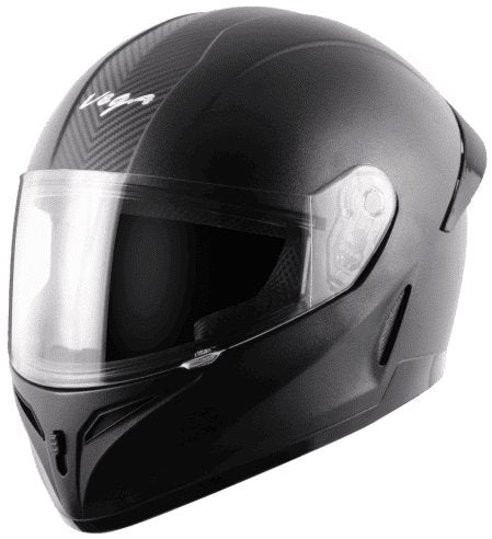 Vega Breeze Texture Finish Black Helmet with Spoiler