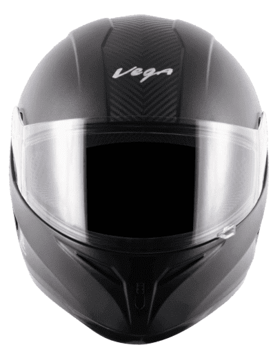 Vega Breeze Texture Finish Black Helmet with Spoiler