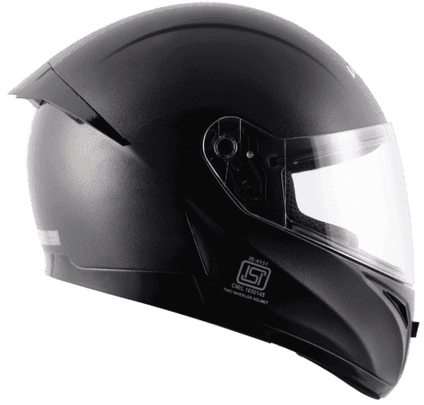 Vega Breeze Texture Finish Black Helmet with Spoiler