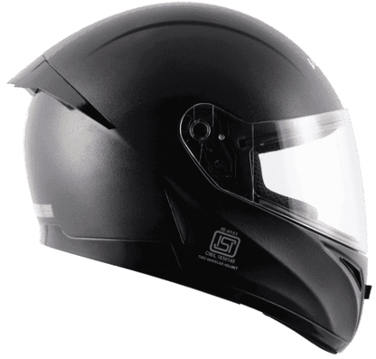 Vega Breeze Texture Finish Black Helmet with Spoiler