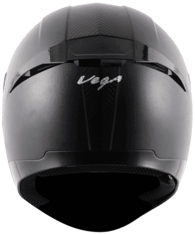 Vega Breeze Texture Finish Black Helmet with Spoiler