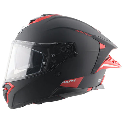 Axor Brutale Corsa Dual Spoiler Dull Black Red Helmet