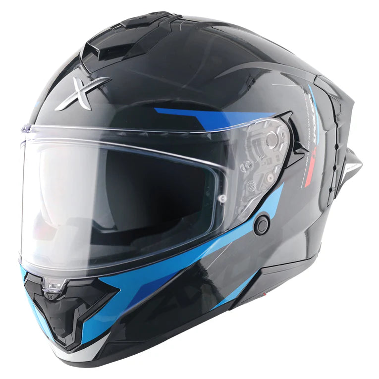 Axor Brutale Kryptic Dual Spoiler Black Blue Helmet