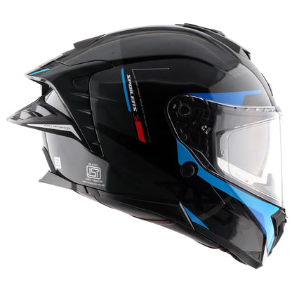Axor Brutale Kryptic Dual Spoiler Black Blue Helmet