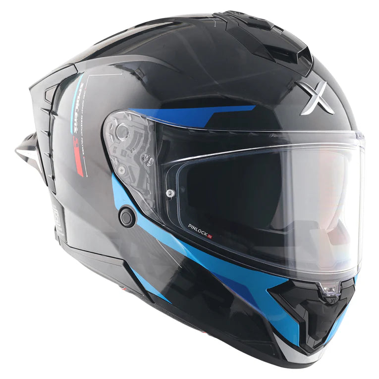 Axor Brutale Kryptic Dual Spoiler Black Blue Helmet