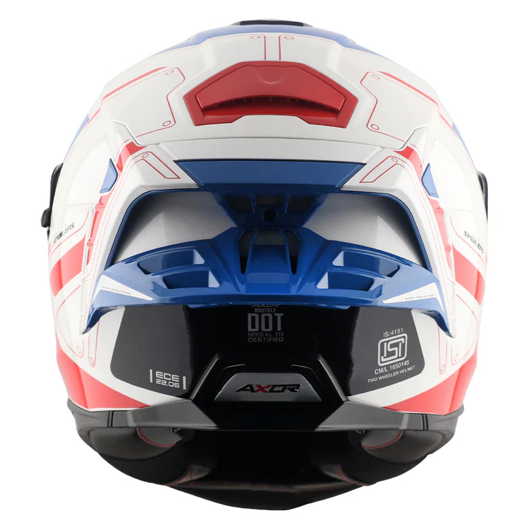 AXOR Brutale Ryden Dual Spoiler White Red Helmet