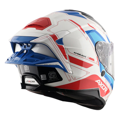 AXOR Brutale Ryden Dual Spoiler White Red Helmet